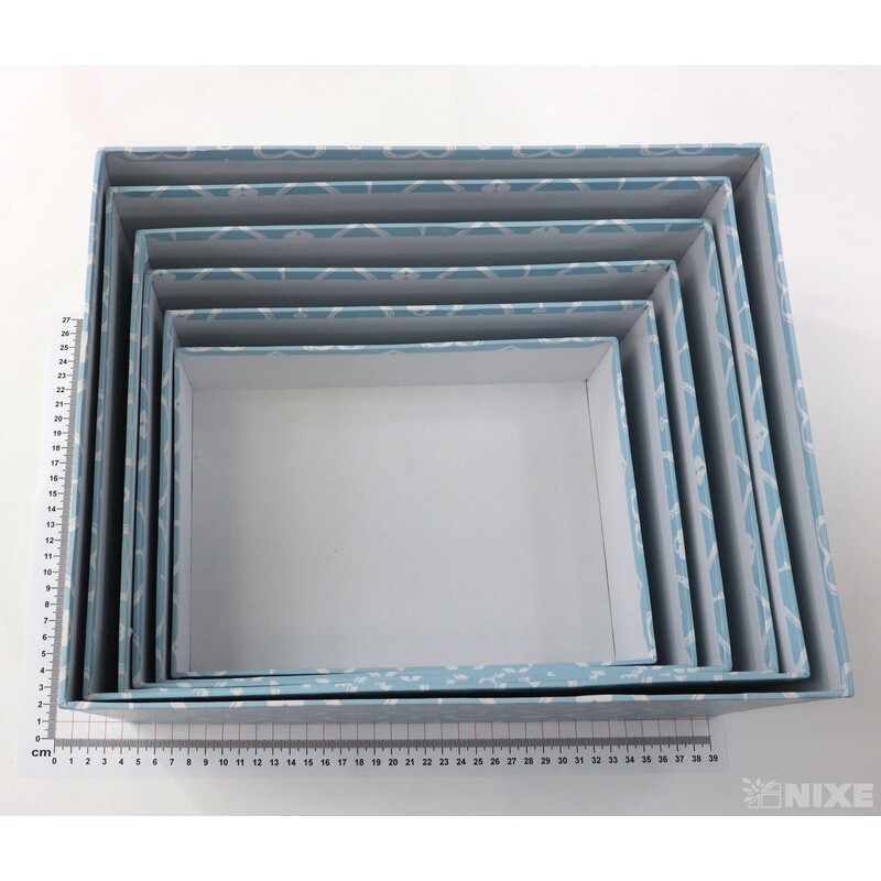 KRABICE 35x16x28cm 33x14x26 31x12x24 29x10x22 27x20x8 25x18x6*MODRÁ SV.