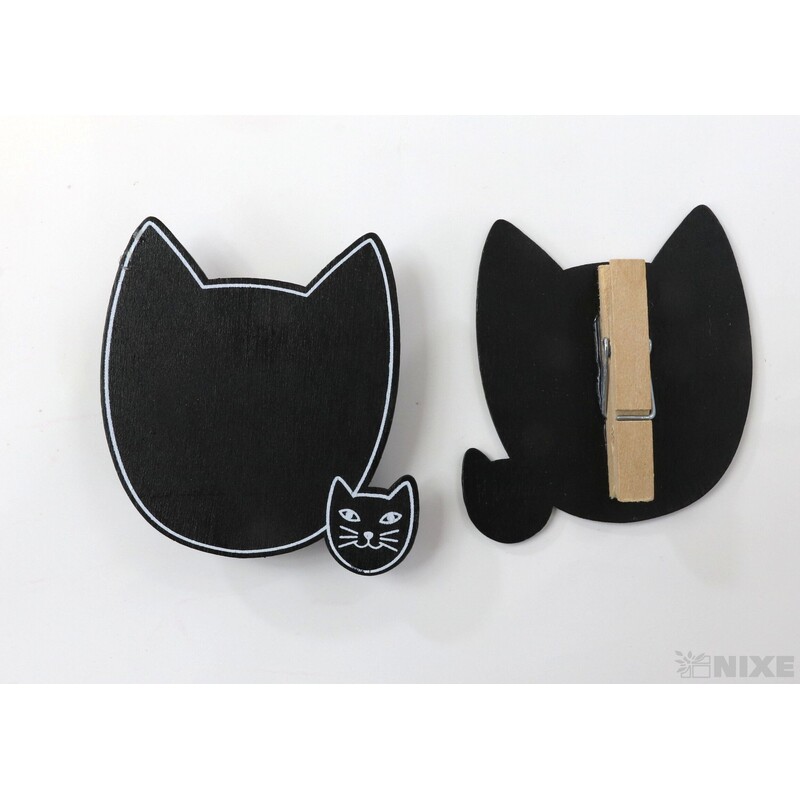 KOLÍČEK KOČKA 6x5cm 4ks*ČERNÁ
