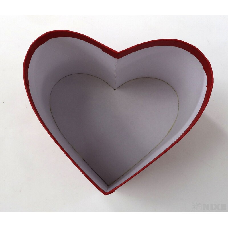 KRABICE SRDCE 5ks 13x12cm*MIX BAREV