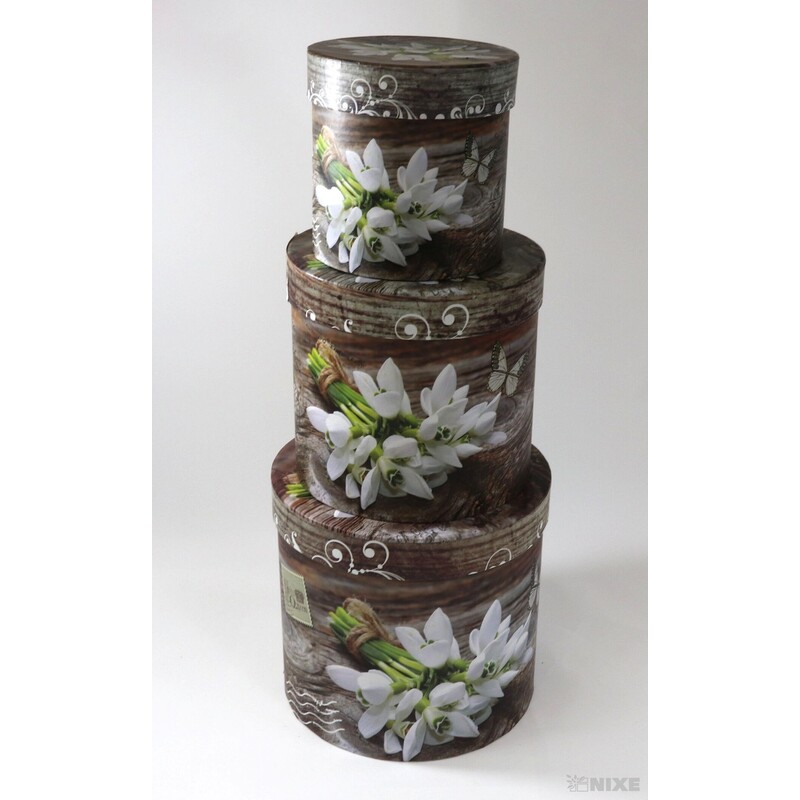 KVĚTINOVÝ BOX MIX 3ks pr. 21x18cm 16,5x18 15x15*