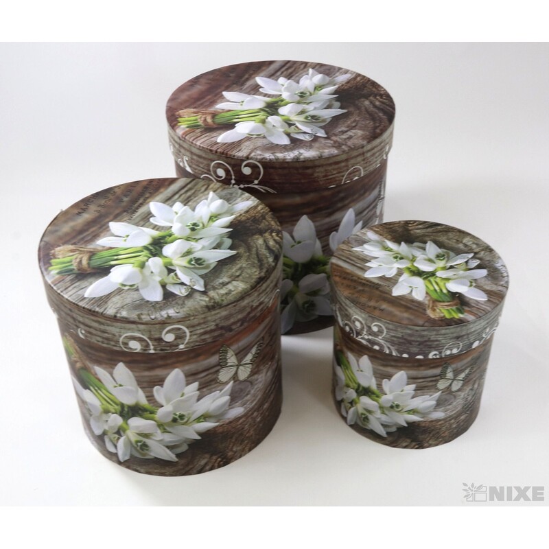 KVĚTINOVÝ BOX MIX 3ks pr. 21x18cm 16,5x18 15x15*