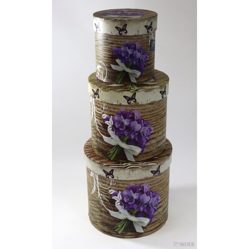 KVĚTINOVÝ BOX MIX 3ks pr. 21x18cm 16,5x18 15x15*