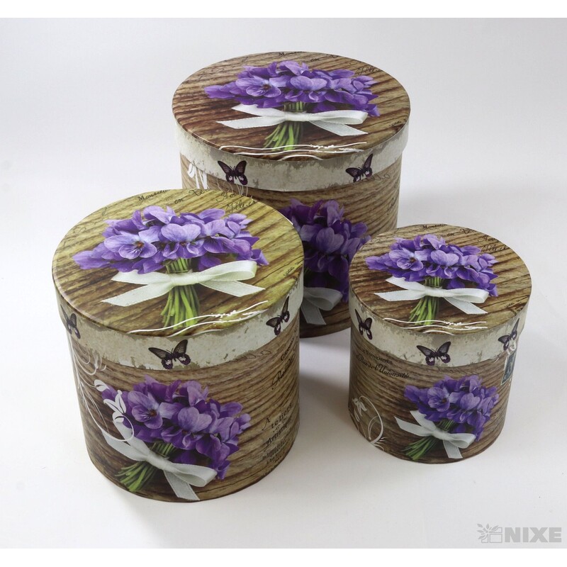 KVĚTINOVÝ BOX MIX 3ks pr. 21x18cm 16,5x18 15x15*