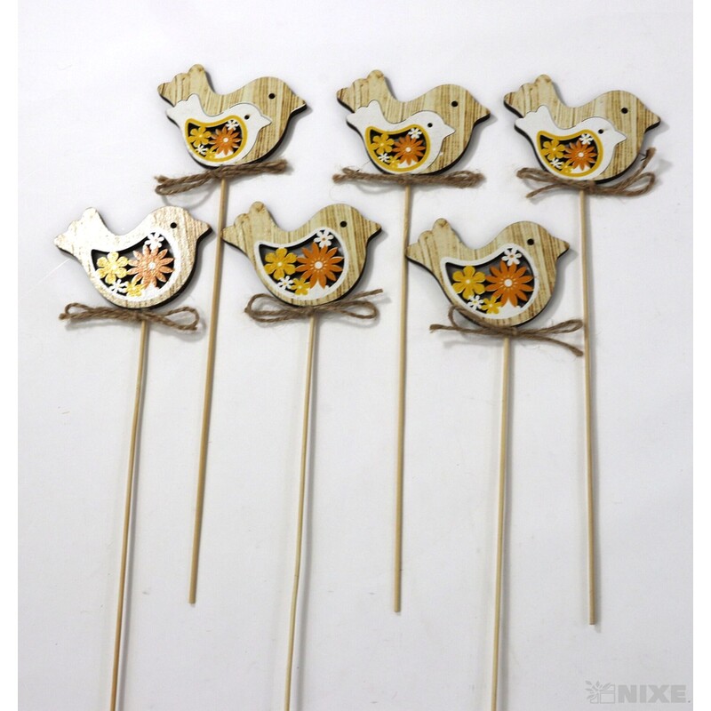 ZÁPICH PTÁČEK 7x27cm 6ks*PŘÍRODNÍ