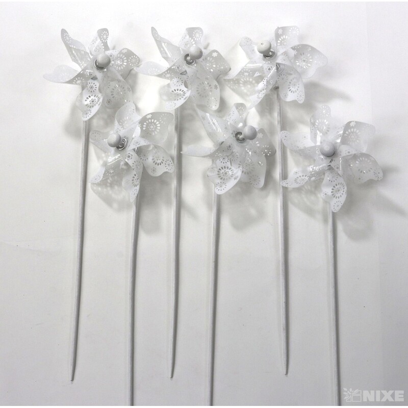 ZÁPICH VĚTRNÍK 8x27cm 6ks*BÍLÁ