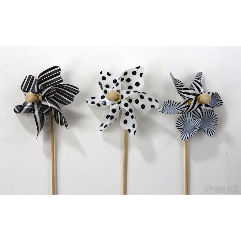 ZÁPICH VĚTRNÍK 8x27cm 6ks*ČERNÁ+BÍLÁ