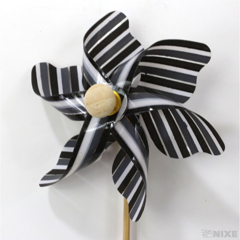 ZÁPICH VĚTRNÍK 8x27cm 6ks*ČERNÁ+BÍLÁ