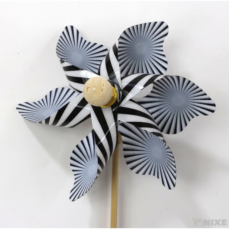 ZÁPICH VĚTRNÍK 8x27cm 6ks*ČERNÁ+BÍLÁ