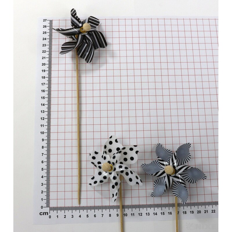 ZÁPICH VĚTRNÍK 8x27cm 6ks*ČERNÁ+BÍLÁ