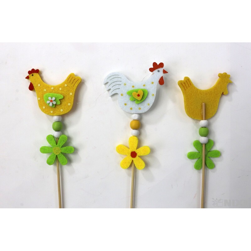 ZÁPICH FILC SLEPICE 5x28x5cm 10ks*MIX BAREV