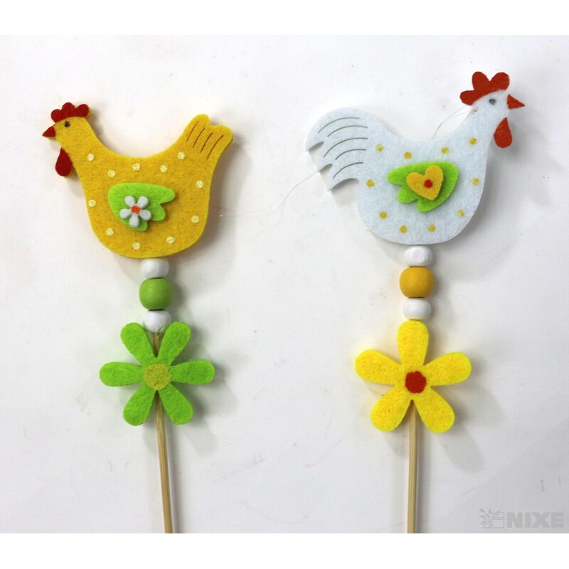 ZÁPICH FILC SLEPICE 5x28x5cm 10ks*MIX BAREV