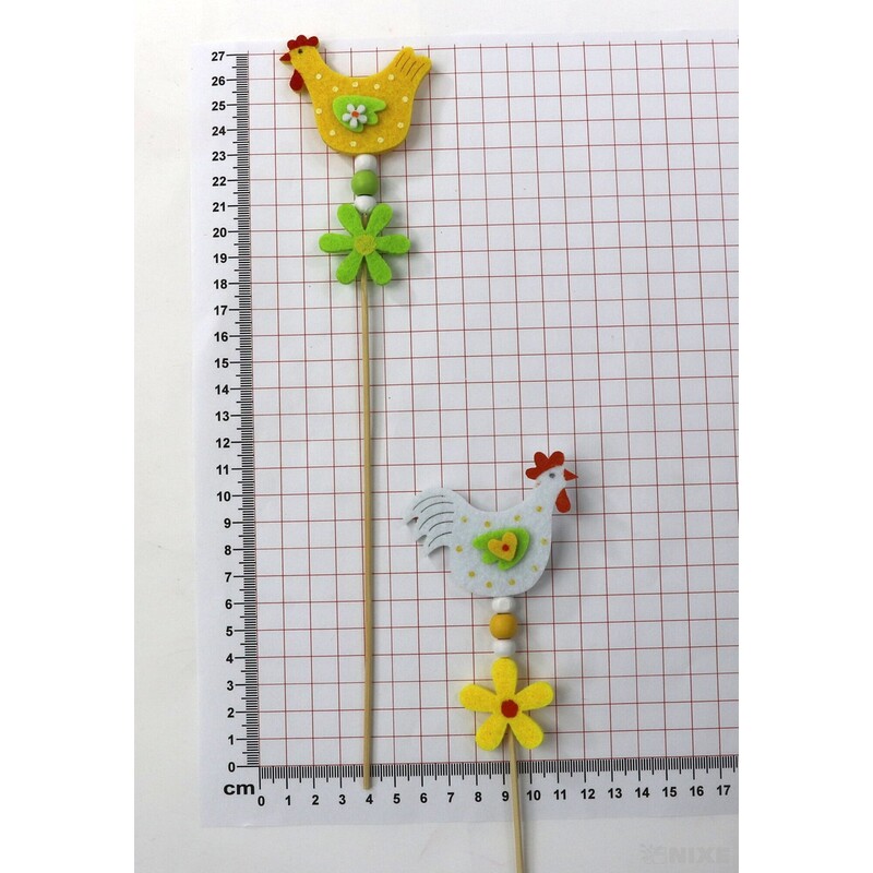 ZÁPICH FILC SLEPICE 5x28x5cm 10ks*MIX BAREV