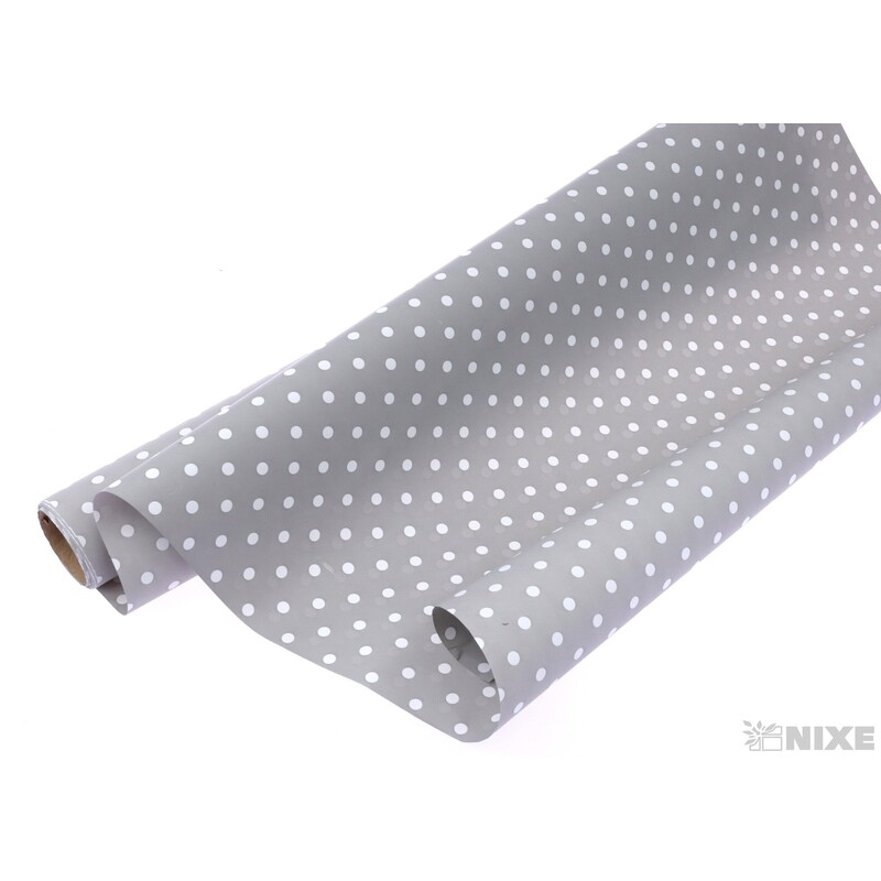 ROLE PLAST PUNTÍK 50cmx9yd*STŘÍBRNÁ