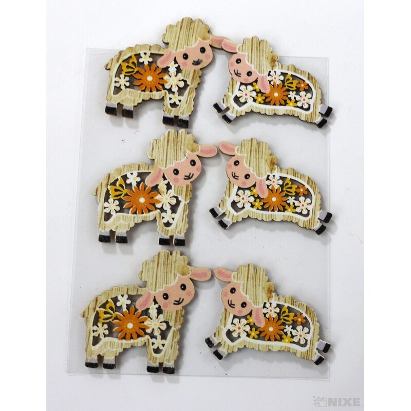 MIX NALEPOVACÍ 4cm 6ks*PŘÍRODNÍ