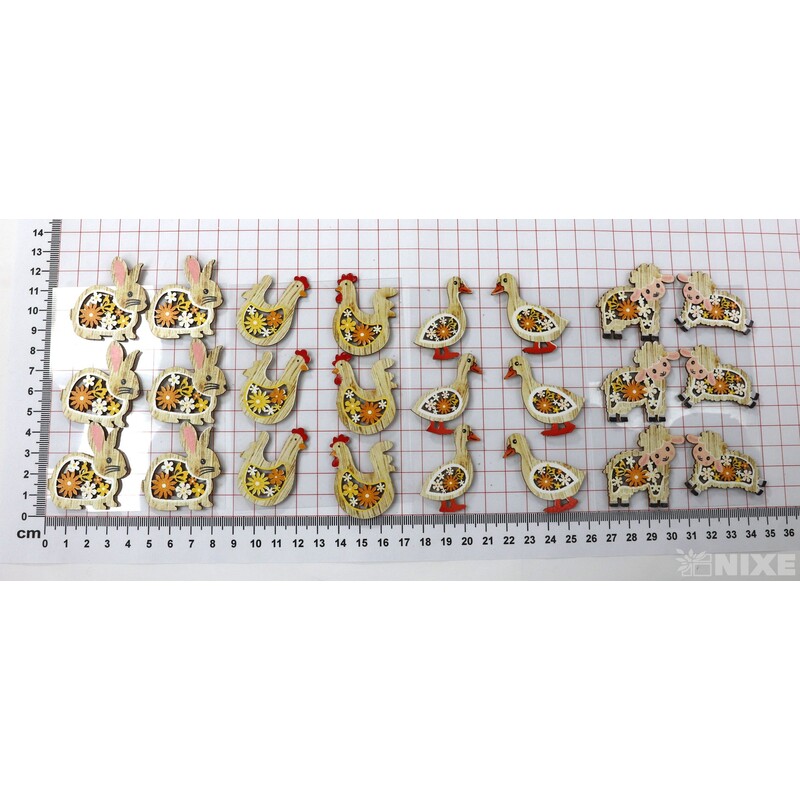 MIX NALEPOVACÍ 4cm 6ks*PŘÍRODNÍ