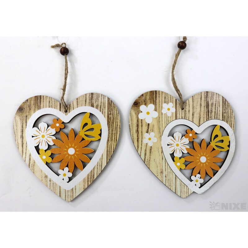 ZÁVĚS SRDCE 12cm 4ks*