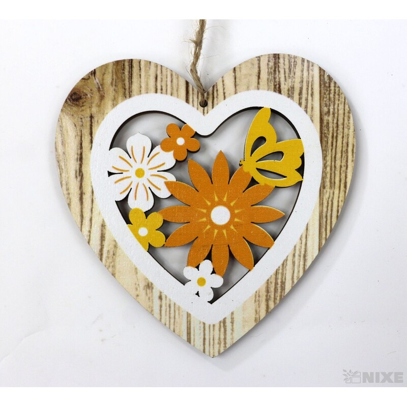 ZÁVĚS SRDCE 12cm 4ks*