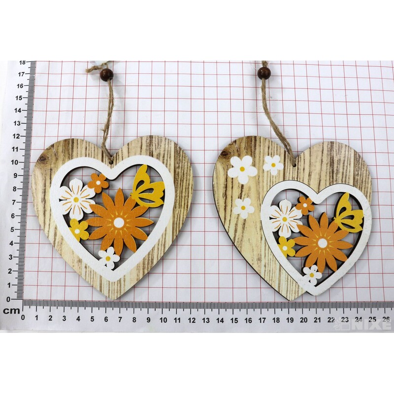 ZÁVĚS SRDCE 12cm 4ks*