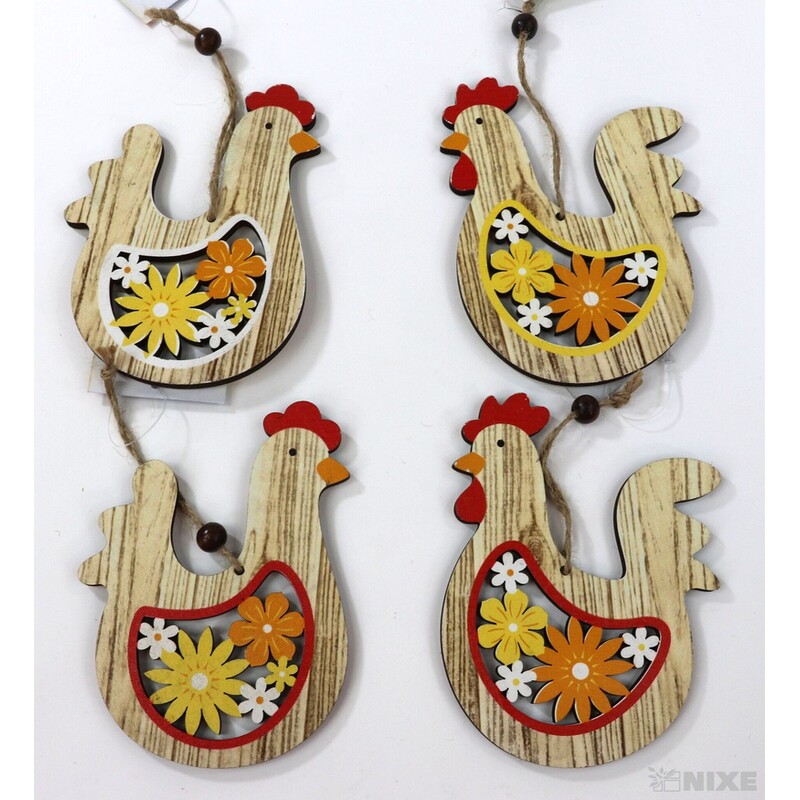 ZÁVĚS SLEPICE 9x12cm 4ks*