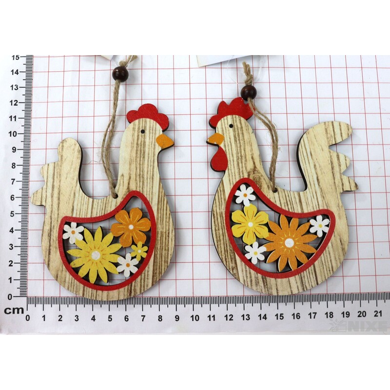 ZÁVĚS SLEPICE 9x12cm 4ks*