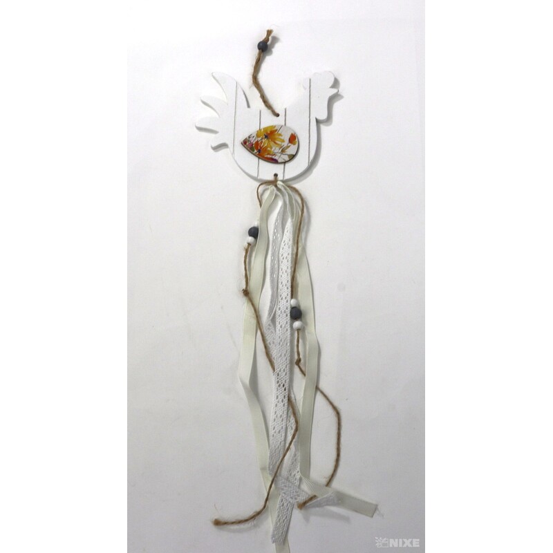 ZÁVĚS D KOHOUT 12x11cm*BÍLÁ