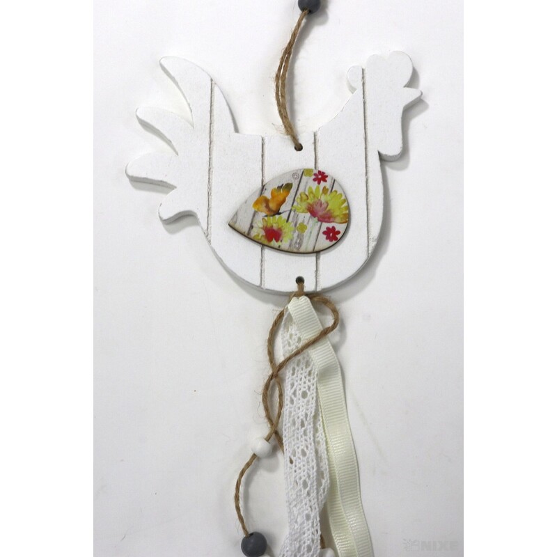 ZÁVĚS D KOHOUT 12x11cm*BÍLÁ