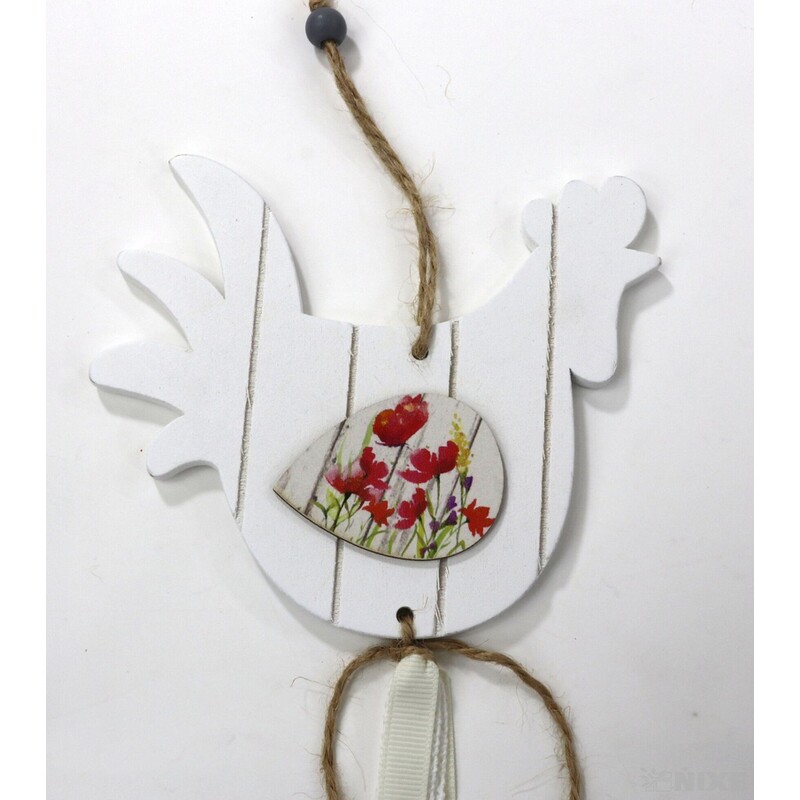 ZÁVĚS D KOHOUT 12x11cm*BÍLÁ