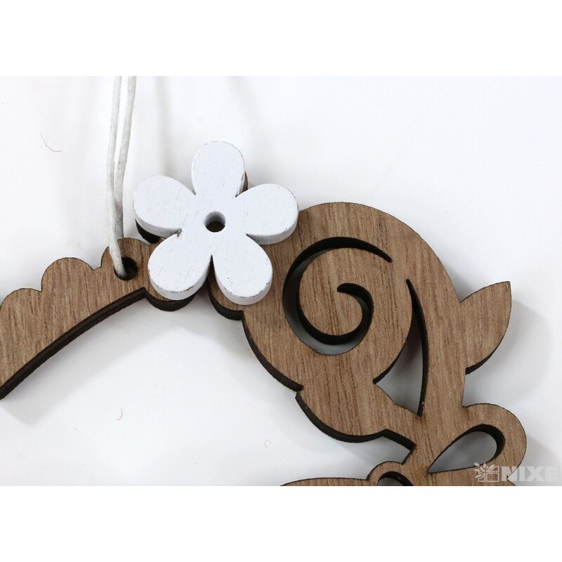 ZÁVĚS PTÁČEK 15x14cm*PŘÍRODNÍ