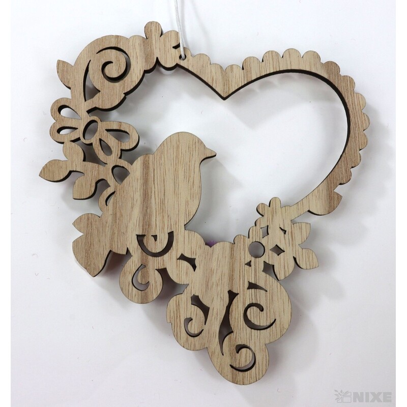 ZÁVĚS PTÁČEK 15x14cm*PŘÍRODNÍ