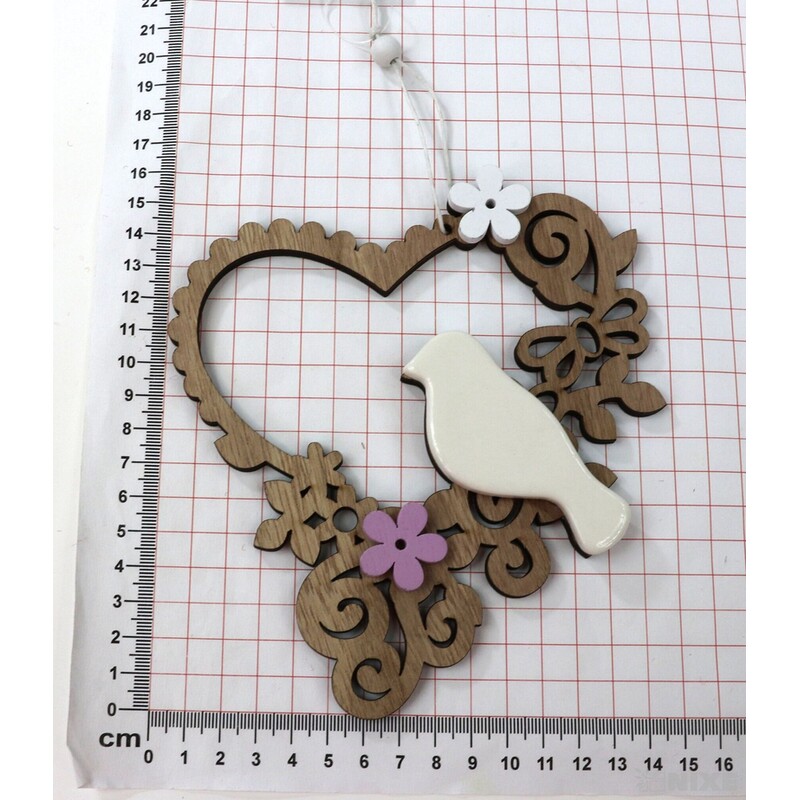 ZÁVĚS PTÁČEK 15x14cm*PŘÍRODNÍ