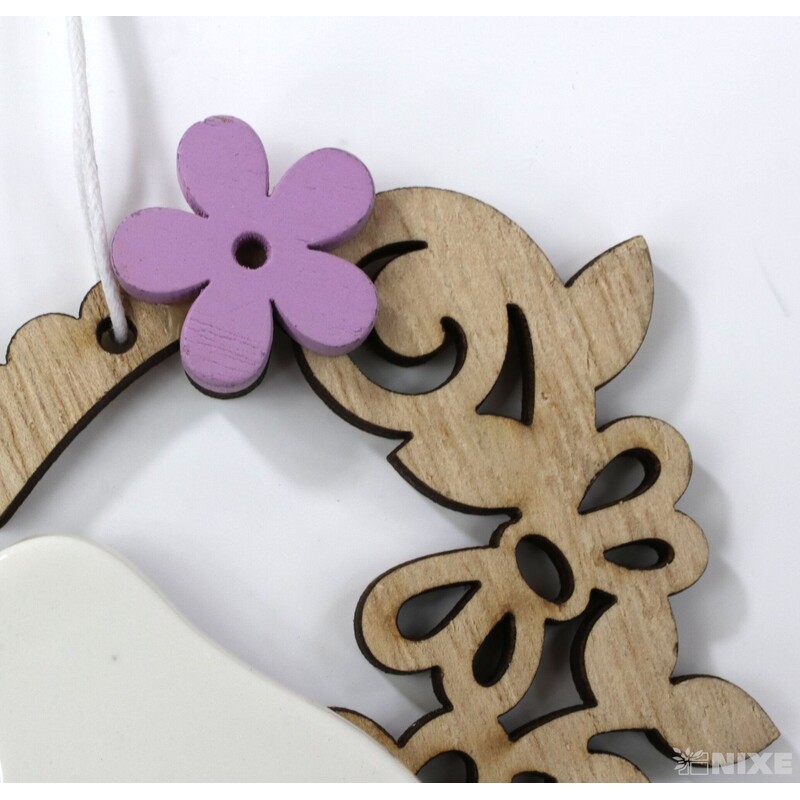 ZÁVĚS PTÁČEK 13x12cm*PŘÍRODNÍ