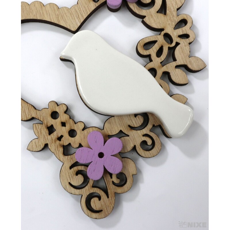 ZÁVĚS PTÁČEK 13x12cm*PŘÍRODNÍ