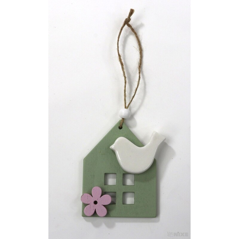 ZÁVĚS DOMEČEK 8x6cm*MIX BAREV