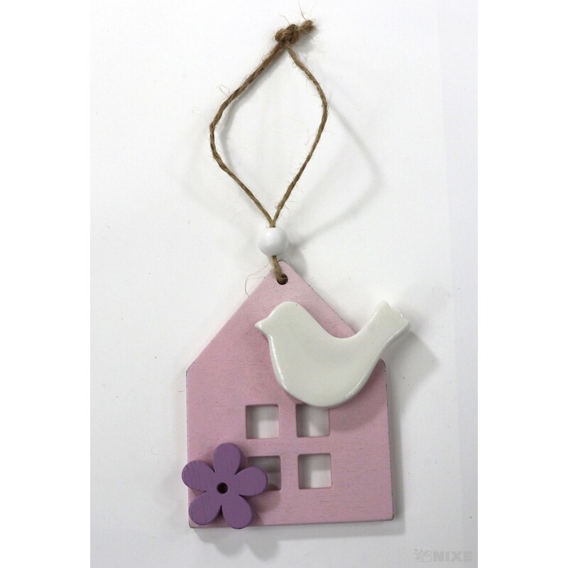 ZÁVĚS DOMEČEK 8x6cm*MIX BAREV