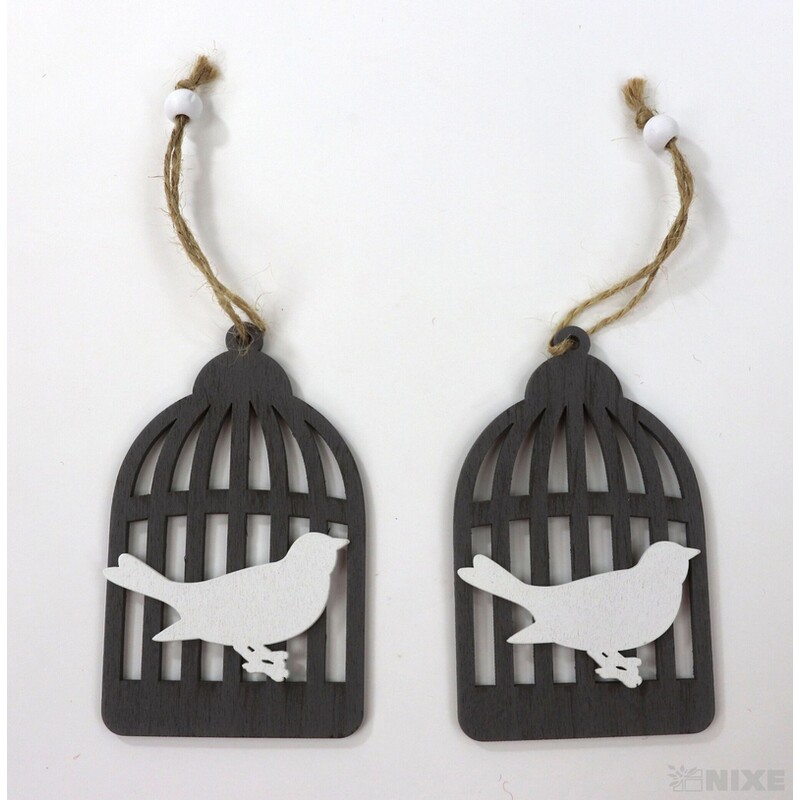 ZÁVĚS KLEC 10x6cm 2ks*MIX BAREV V+