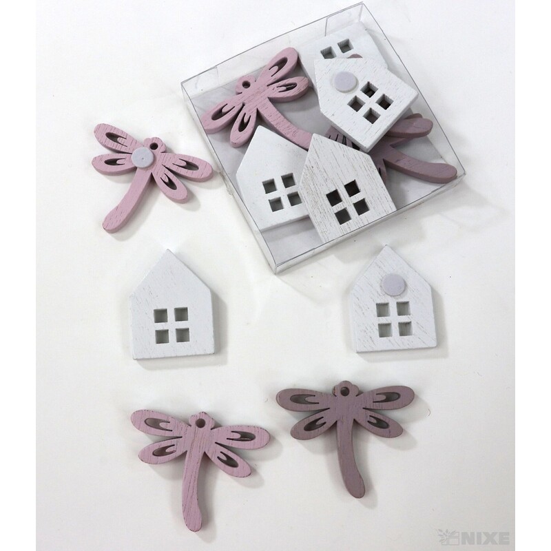 DOPLŇKY DŘEVO 2,5-4cm 12ks*MIX BAREV