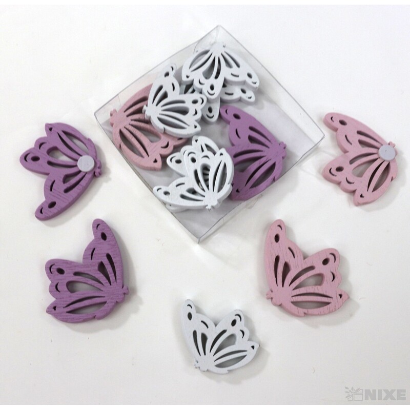 DOPLŇKY DŘEVO 2,5-4cm 12ks*MIX BAREV