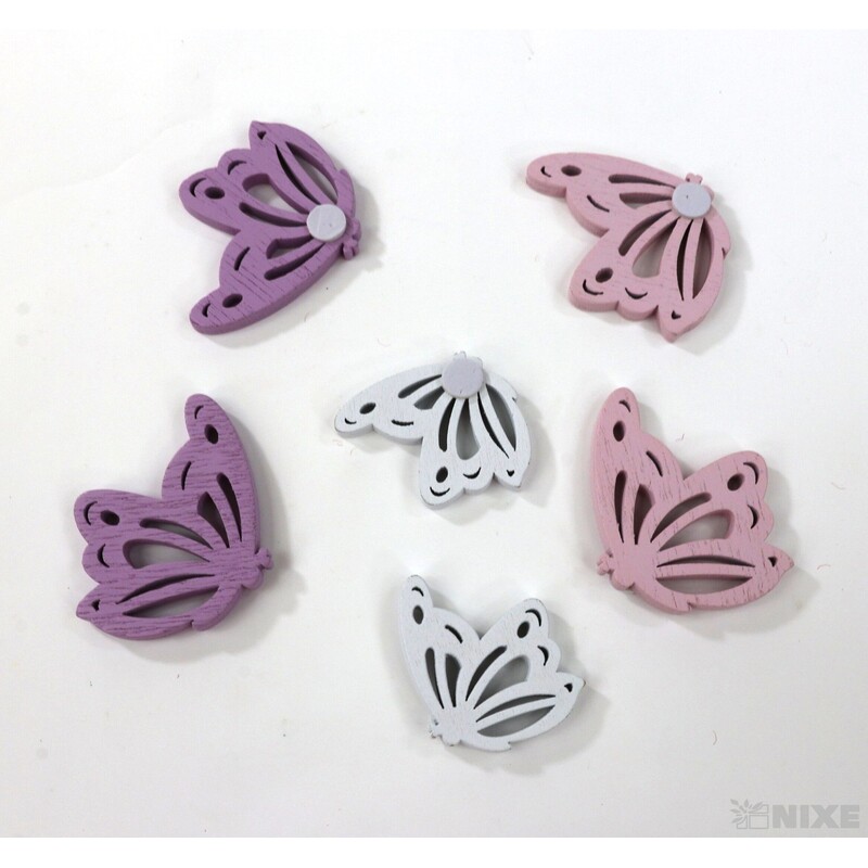 DOPLŇKY DŘEVO 2,5-4cm 12ks*MIX BAREV