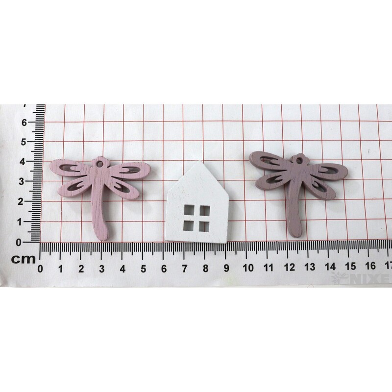 DOPLŇKY DŘEVO 2,5-4cm 12ks*MIX BAREV