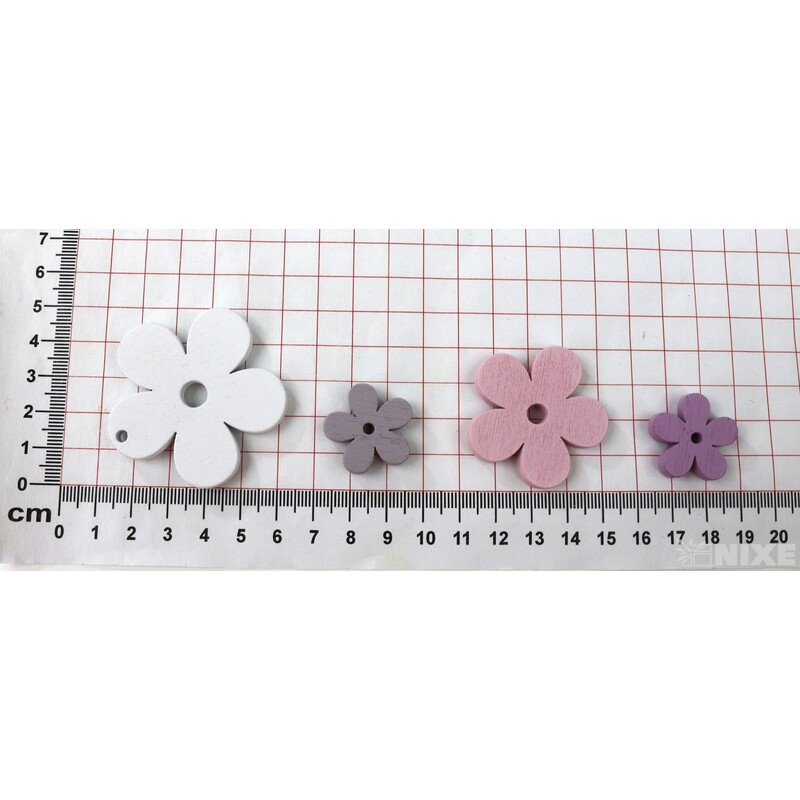 DOPLŇKY DŘEVO 2,5-4cm 12ks*MIX BAREV