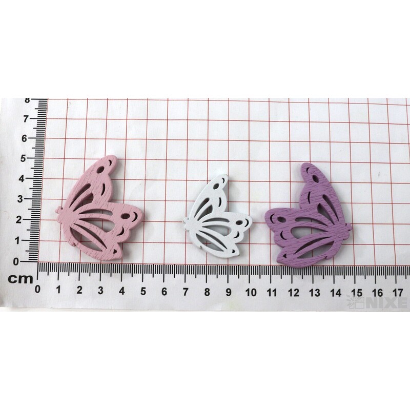 DOPLŇKY DŘEVO 2,5-4cm 12ks*MIX BAREV