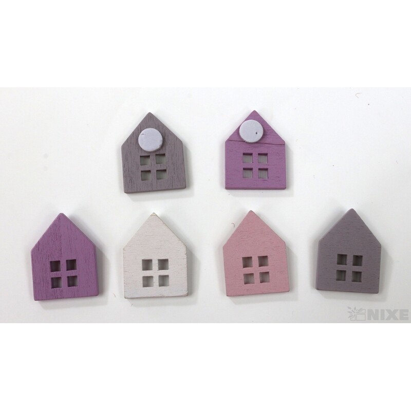 DOPLŇKY DŘEVO 2,5cm 12ks*MIX BAREV