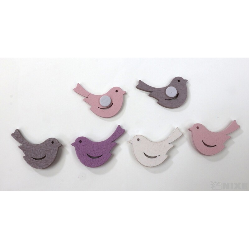 DOPLŇKY DŘEVO 2,5cm 12ks*MIX BAREV