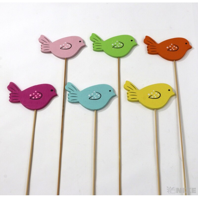 ZÁPICH PTÁČEK 8x26cm 6ks*MIX BAREV