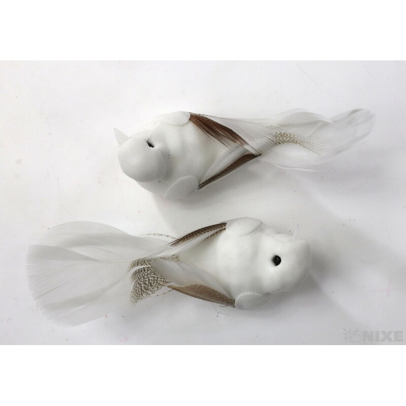 PTÁČEK 10cm 6ks*BÍLÁ