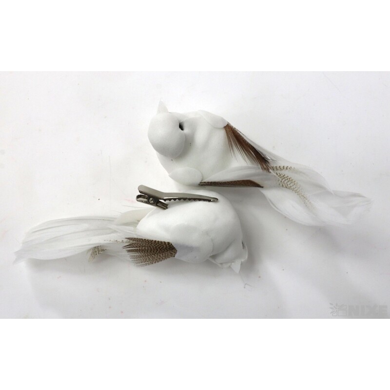 PTÁČEK 10cm 6ks*BÍLÁ