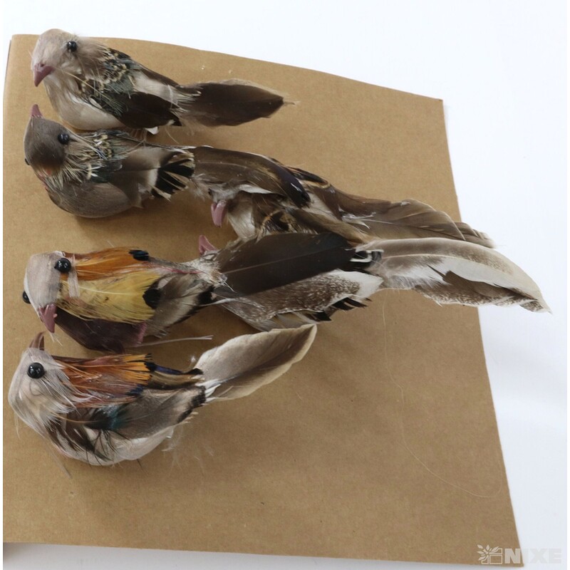 PTÁČEK 9cm 6ks*PŘÍRODNÍ