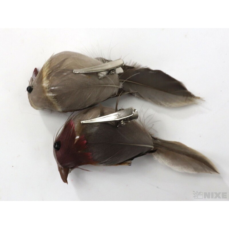 PTÁČEK 9cm 6ks*PŘÍRODNÍ