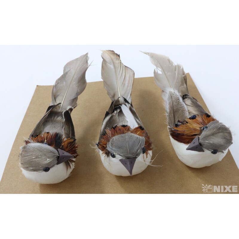 PTÁČEK 16cm 3ks*PŘÍRODNÍ