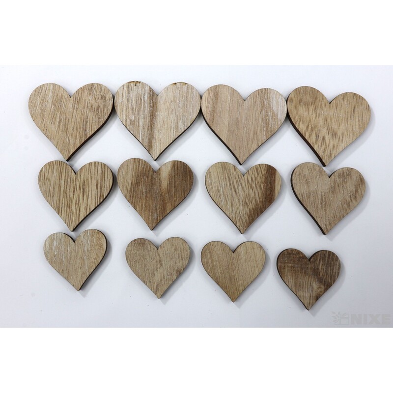 SRDCE 4,5-6,5cm 12ks*PŘÍRODNÍ